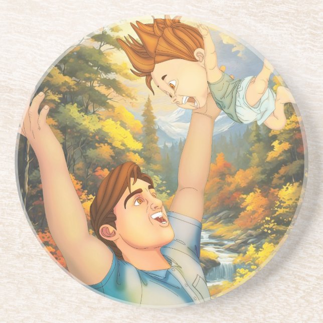 THERE IS NOTHING LIKE A GOOD TUSSLE WITH DAD COASTER (Front)