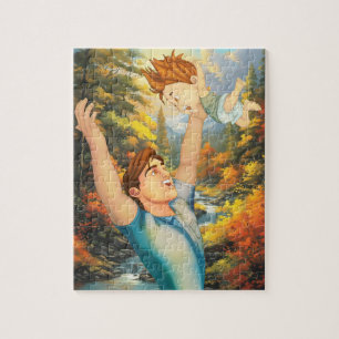 THERE IS NOTHING LIKE A GOOD TUSSLE WITH DAD JIGSAW PUZZLE