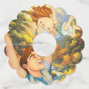 THERE IS NOTHING LIKE A GOOD TUSSLE WITH DAD WINE GLASS TAG