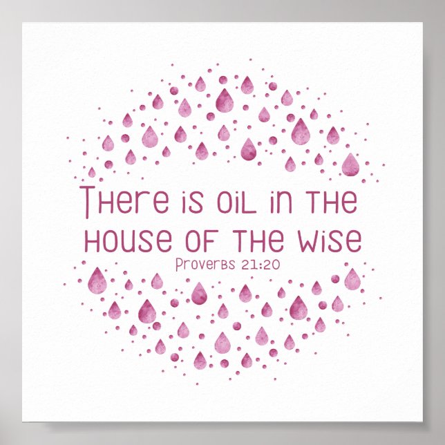 There is Oil in the House of the Wise Poster (Front)