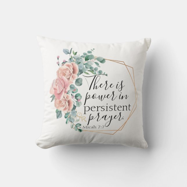 There is power in prayer  cushion (Front)
