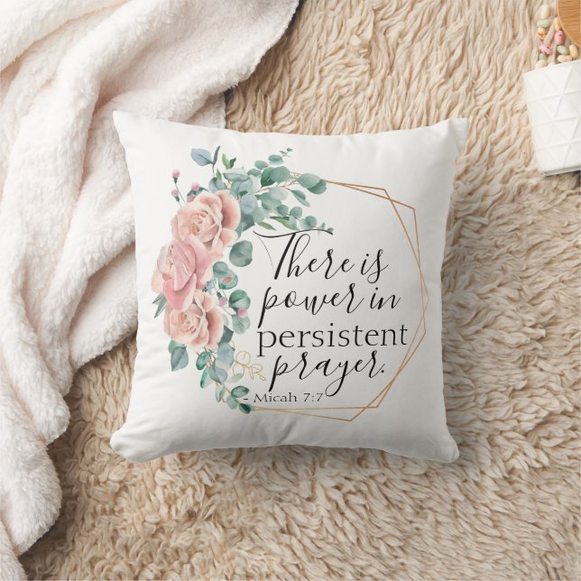 There is power in prayer Throw Pillow (Blanket)