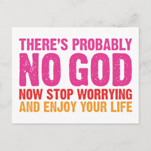There Is Probably No God Postcard