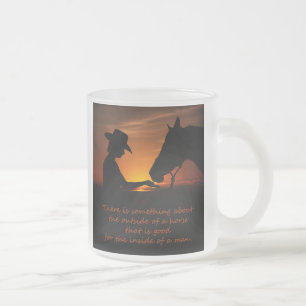 There is something about the outside frosted glass coffee mug