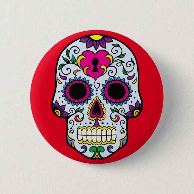 There muerte 6 cm round badge (Front)