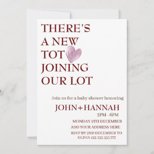 There’s a New Tot Joining Our Lot Coed Baby Shower Invitation
