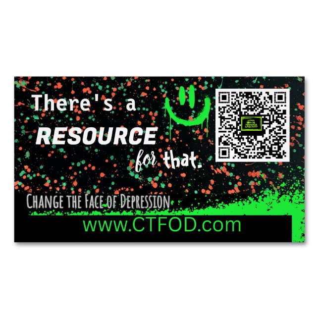 “There’s a Resource for That” – CTFOD Magnetic  Business Card (Front)
