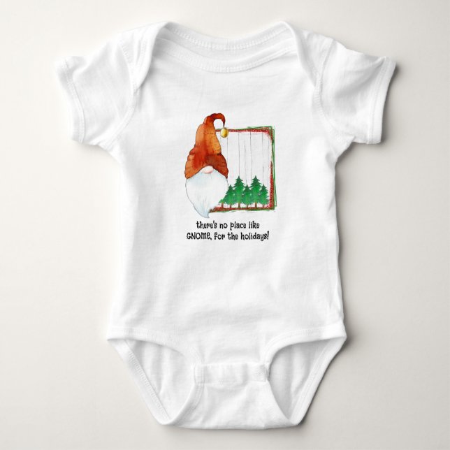 There’s no place like GNOME, for the holidays. Baby Bodysuit (Front)