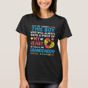 There s This Boy He Calls Me Granddaddy Autism Awa T-Shirt