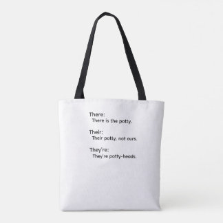There Their They're Grammar Tote Bag