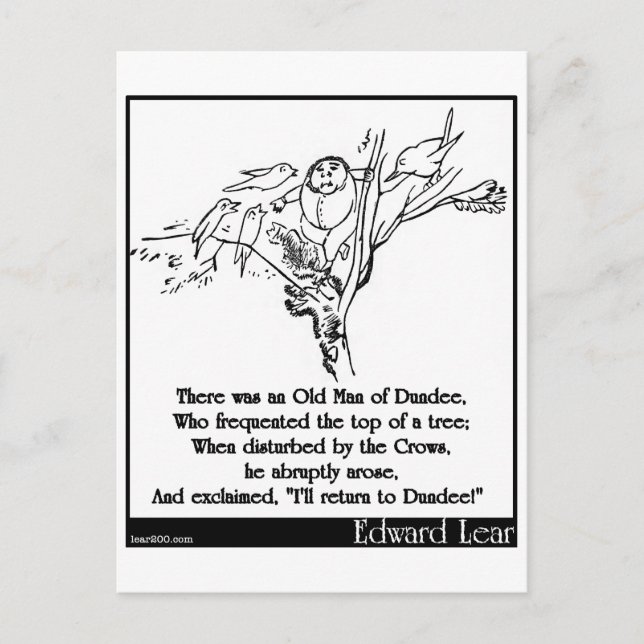 There was an Old Man of Dundee Postcard (Front)