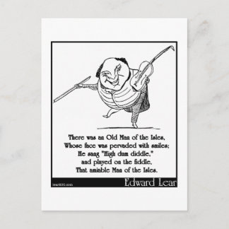 There was an Old Man of the Isles Limerick Postcard