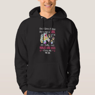 There Was Girl Who Loved Horse And Dog Breed Pets Hoodie