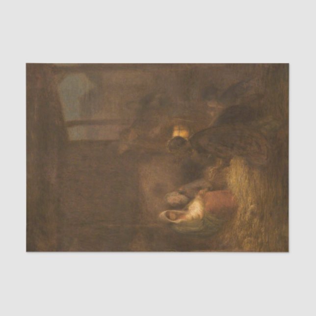 There Was No Room at the Inn by Edward Stott Tissue Paper (Front)