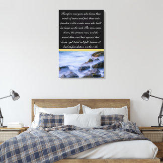 Therefore everyone who hears these words canvas print
