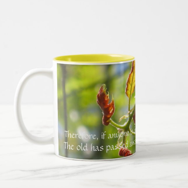 Therefore, if anyone is in Christ, he... Two-Tone Coffee Mug (Left)