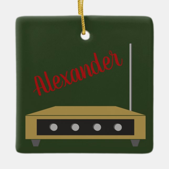 Theremin Personalised Christmas Ornament (Front)