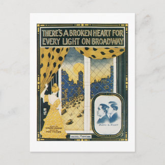 There's A Broken Heart For Every Light On Broadway Postcard