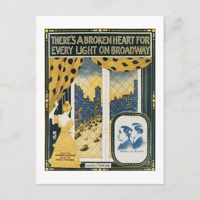 There's A Broken Heart For Every Light On Broadway Postcard (Front)