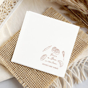 There's a Bun in the Oven Bakery Baby Shower Napkin