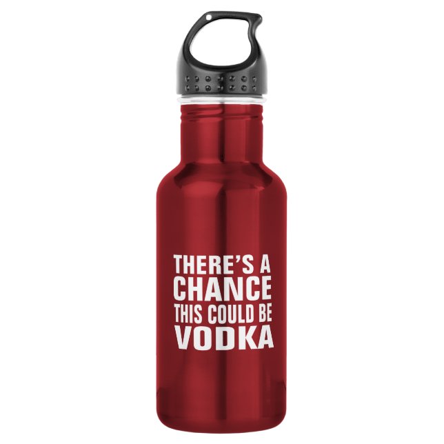 There's a chance this could be vodka - pink 532 ml water bottle (Front)