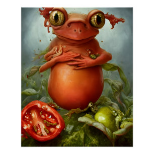 There's A Creature in my Salad Poster