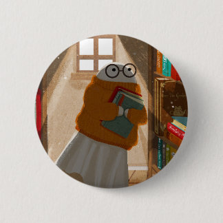 There's A Ghost Amongst The Bookshelves Again... 6 Cm Round Badge