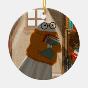 There's A Ghost Amongst The Bookshelves Again... Ceramic Tree Decoration