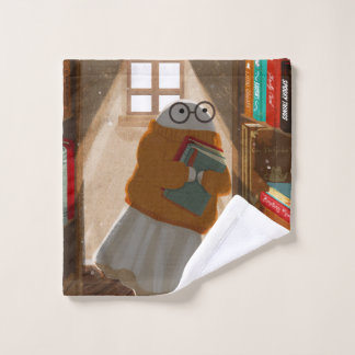 There's A Ghost Amongst The Bookshelves Again... Wash Cloth