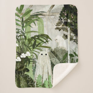 There's A Ghost In The Greenhouse Again... Sherpa Blanket