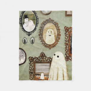 There's A Ghost In The Portrait Gallery Fleece Blanket