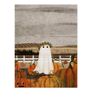 There's A Ghost In The Pumpkin Patch Again Poster
