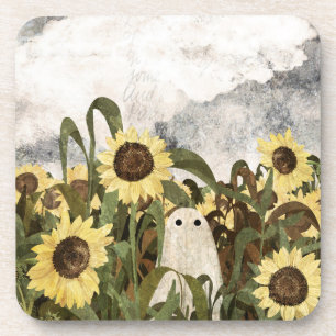 There's a ghost in the sunflower field again... coaster