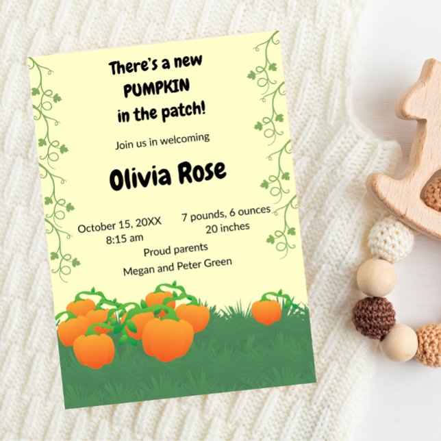 There's a new pumpkin in the patch invitation (Creator Uploaded)