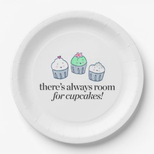 There's Always Room for Cupcakes Paper Plate