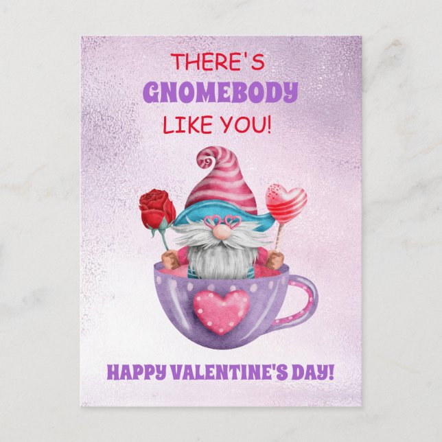 There's Gnomebody like You valentine's day Postcard (Front)