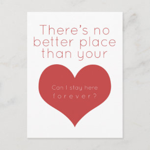 There's no better place than your heart (Red) Postcard