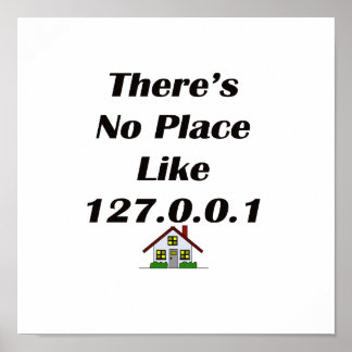 Theres No Place like blk with house Poster