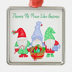 There's No Place like Gnome, Christmas Metal Tree Decoration