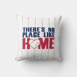 There's No Place Like HOME Baseball Heart Pillow