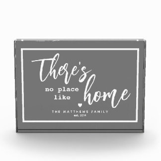 There's No Place Like Home Custom Name  Photo Block