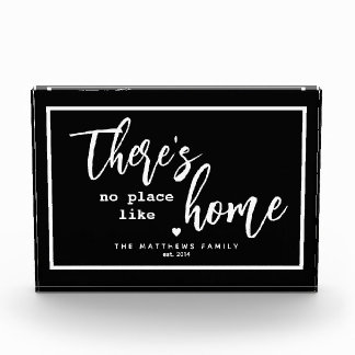 There's No Place Like Home Custom Name Photo Block