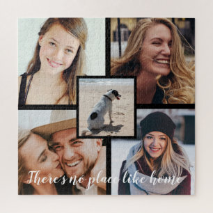 There's No Place Like Home Custom Photo Collage Jigsaw Puzzle