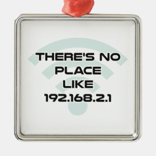 There's No Place Like Home IP Address Metal Tree Decoration