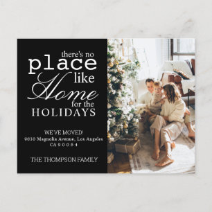 There's no Place Like Home Minimalist Photo Moving Announcement Postcard