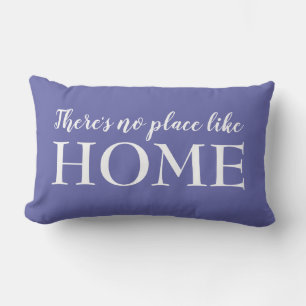 There's No Place Like Home Very Peri Blue Lumbar Cushion