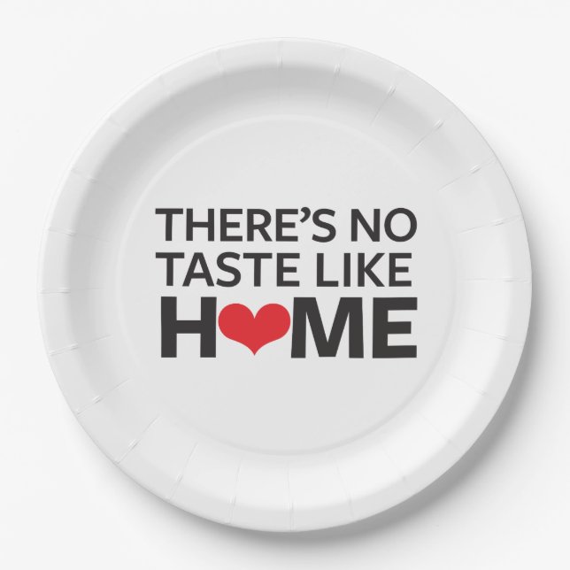 There's No Taste Like Home Paper Plate (Front)