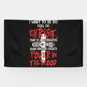There's Power In Blood Religious Christian Banner