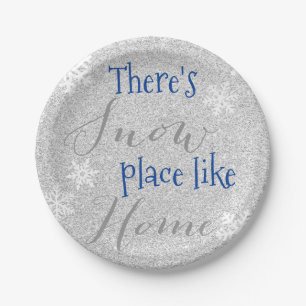 There's SNOW Place Like Home! Winter Snowflake Paper Plate