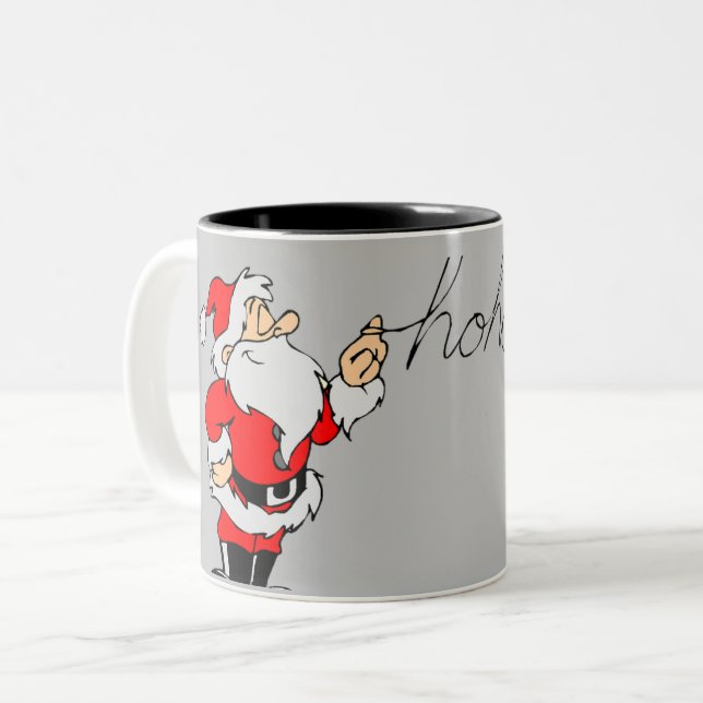 There's Some Ho Ho Ho's Santa Two-Tone Coffee Mug (Front Left)